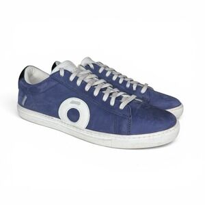 Oliver Cabell‎ Low 1 Blue Men's Nubuck Suede Sneakers Sz 7 / 40 Shoes Italy